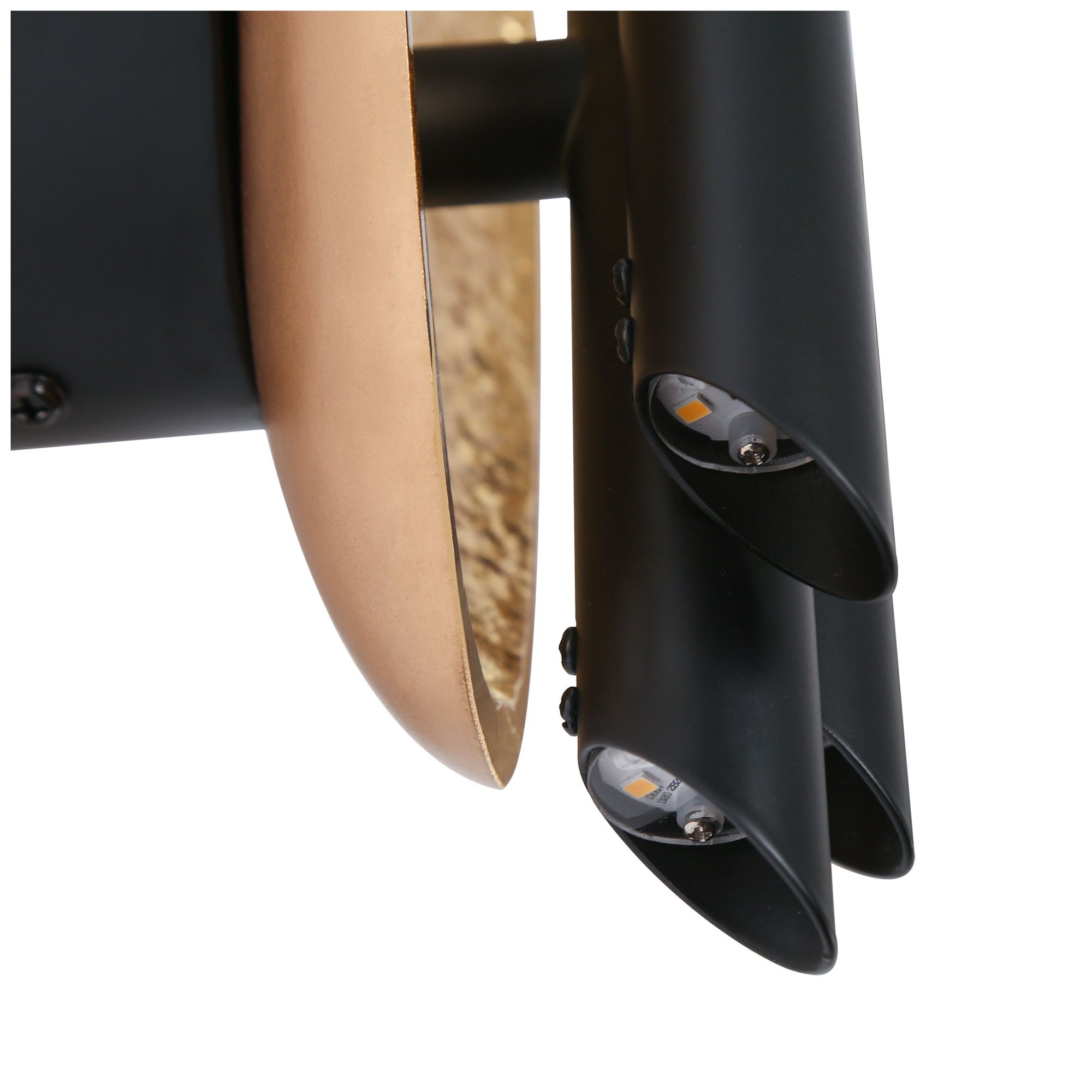 Absrond 6-Light Black Gold Resin LED Wall Sconces