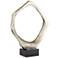 Abstract 16" High Silver Leaf Modern Sculpture