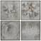 Abstract 20" Square 4-Piece Oil Painting Framed Wall Art Set