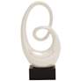 Abstract 21" High White Porcelain Sculpture