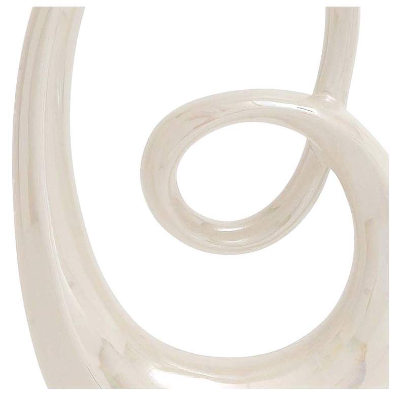 Image 2 Abstract 21" High White Porcelain Sculpture more views
