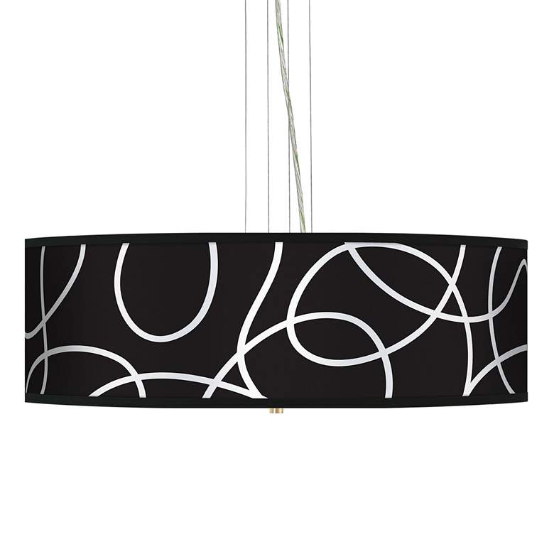 Image 1 Abstract 24 inch Wide 4-Light Pendant Chandelier