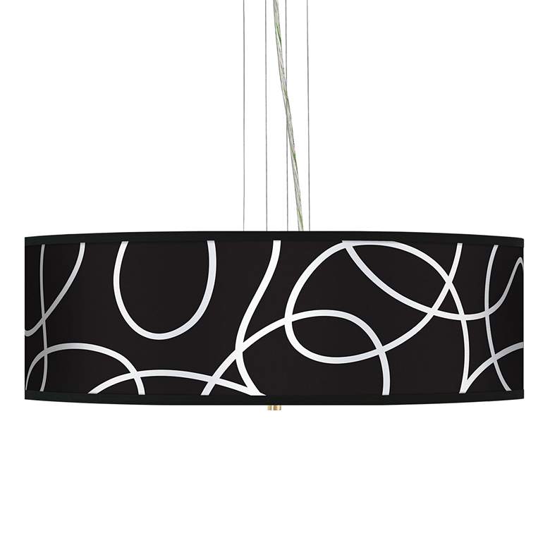 Image 1 Abstract 24" Wide 4-Light Pendant Chandelier