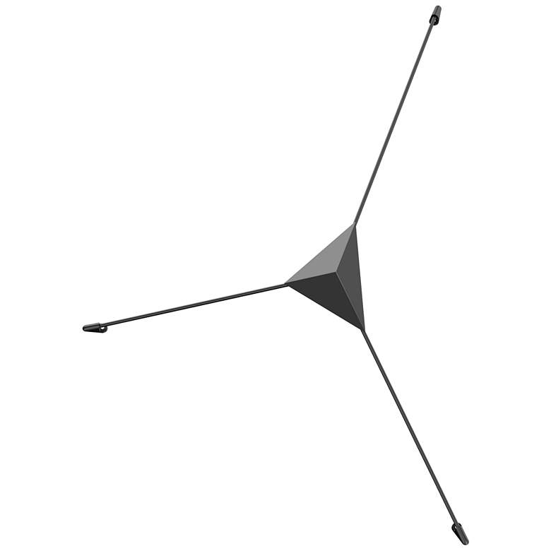 Image 1 Abstract 41" Wide Satin Black LED Surface Mount