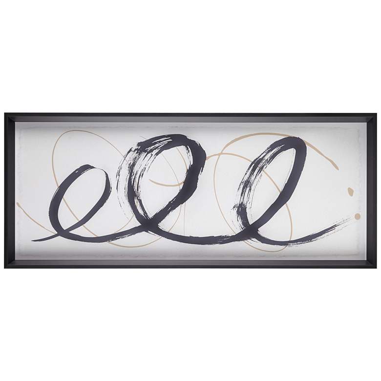 Image 2 Abstract Ambit Contrast 44 1/4 inch Wide Black Framed Wall Art