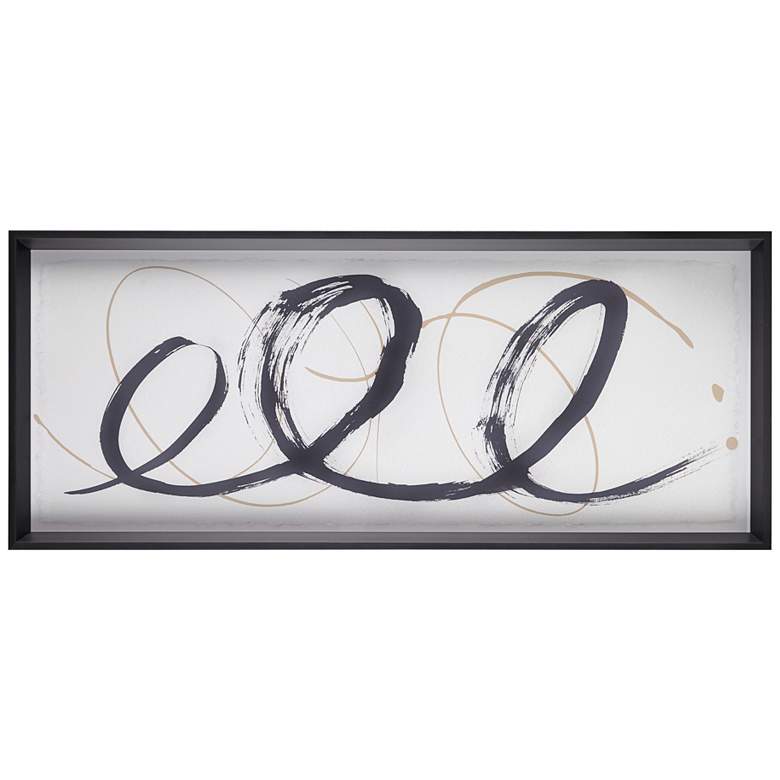 Image 2 Abstract Ambit Contrast 44 1/4" Wide Black Framed Wall Art