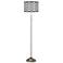 Abstract Angles Brushed Nickel Pull Chain Floor Lamp