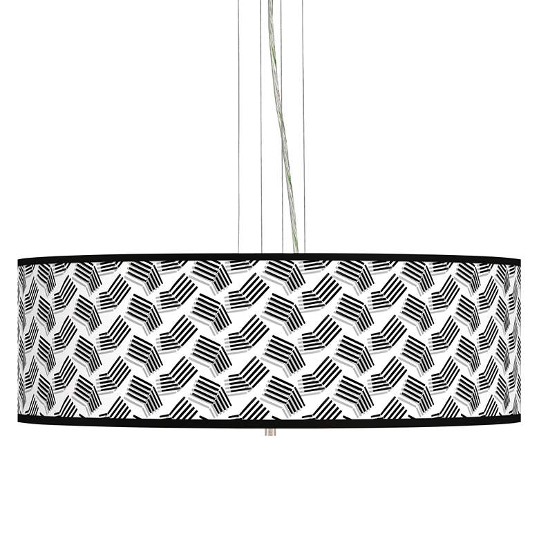Image 1 Abstract Angles Giclee 24" Wide 4-Light Pendant Chandelier