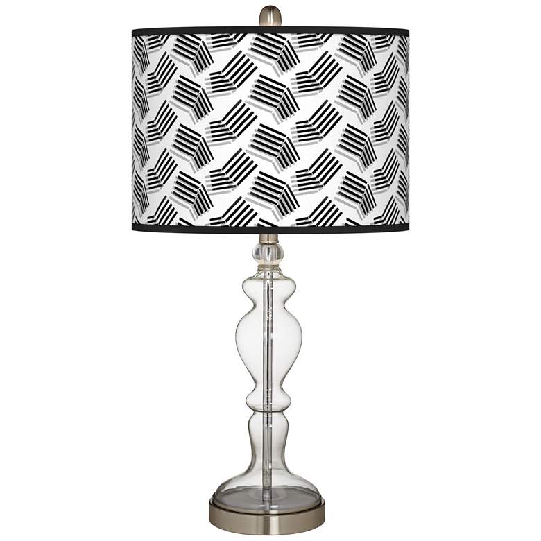 Image 1 Abstract Angles Giclee Apothecary Clear Glass Table Lamp