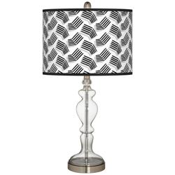 Abstract Angles Giclee Apothecary Clear Glass Table Lamp