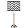 Abstract Angles Giclee Brushed Nickel Table Lamp