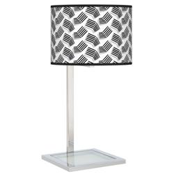 Abstract Angles Glass Inset Modern Table Lamp