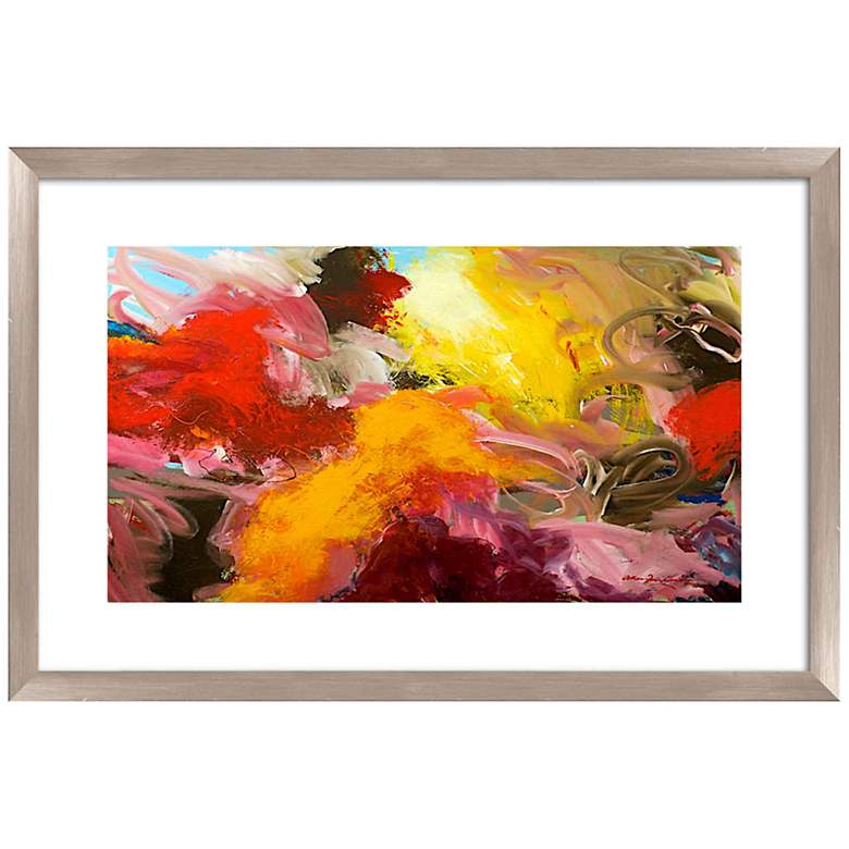 Image 1 Abstract Artist&#39;s Palette 36 inch Wide Giclee Framed Wall Art