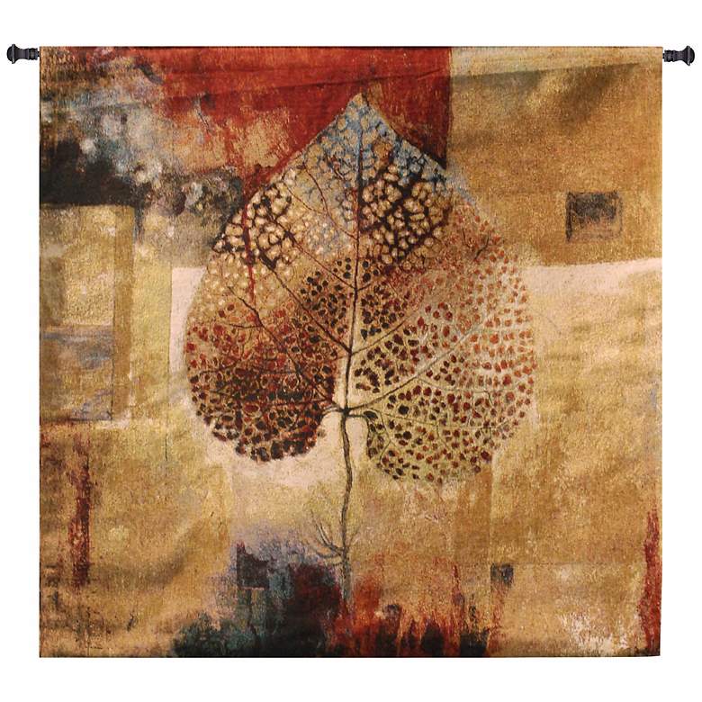 Image 1 Abstract Autumn 64 inch Square Tapestry with Hanging Rod