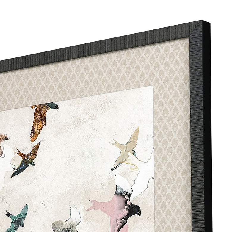 Image 4 Abstract Birds 28 inch High 2-Piece Giclee Framed Wall Art Set more views