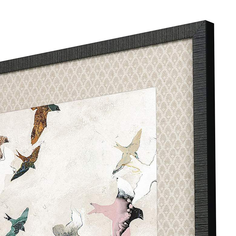 Image 4 Abstract Birds 28" High 2-Piece Giclee Framed Wall Art Set more views