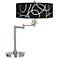 Abstract Black White Giclee Adjustable Swing Arm Modern LED Desk Lamp