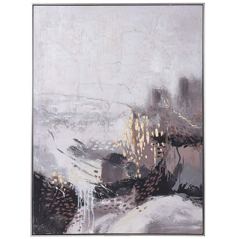 Image 1 Abstract Blend Hand Painted Framed Contemporary Canvas Art