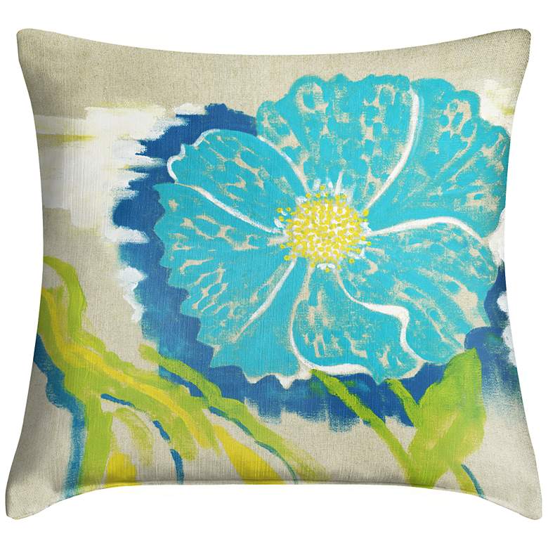 Image 1 Abstract Blue I 18" Square Throw Pillow