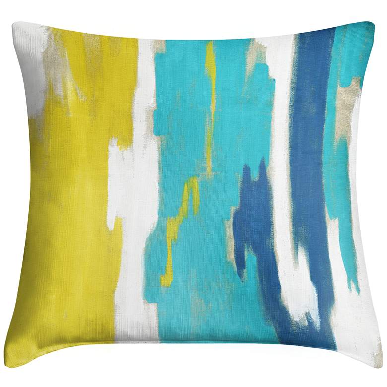 Image 1 Abstract Blue II 18" Square Throw Pillow
