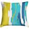 Abstract Blue II 18" Square Throw Pillow