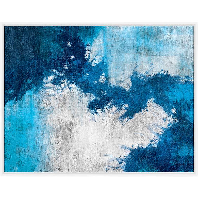 Image 1 Abstract Blues 42 inch x 32 inch Canvas Wall Art