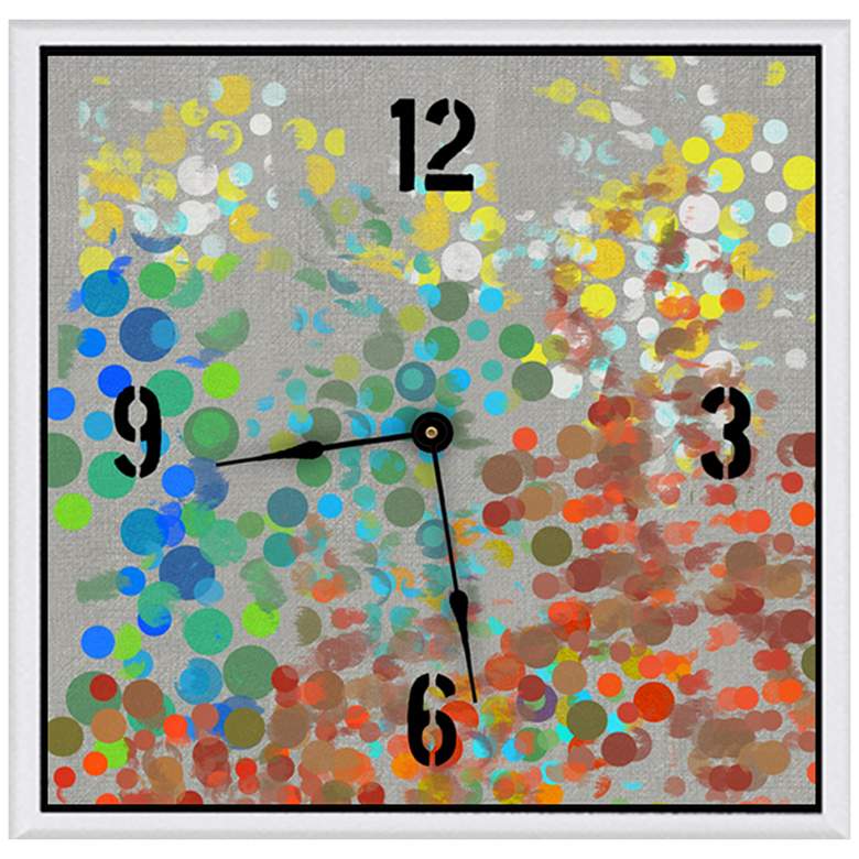 Image 1 Abstract Colorful Circles 16 inch Square Clock