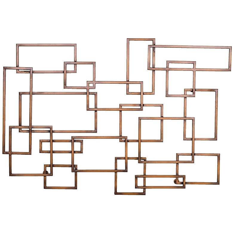 Image 1 Abstract Copper 39 3/4 inch Wide Metal Wall Decor