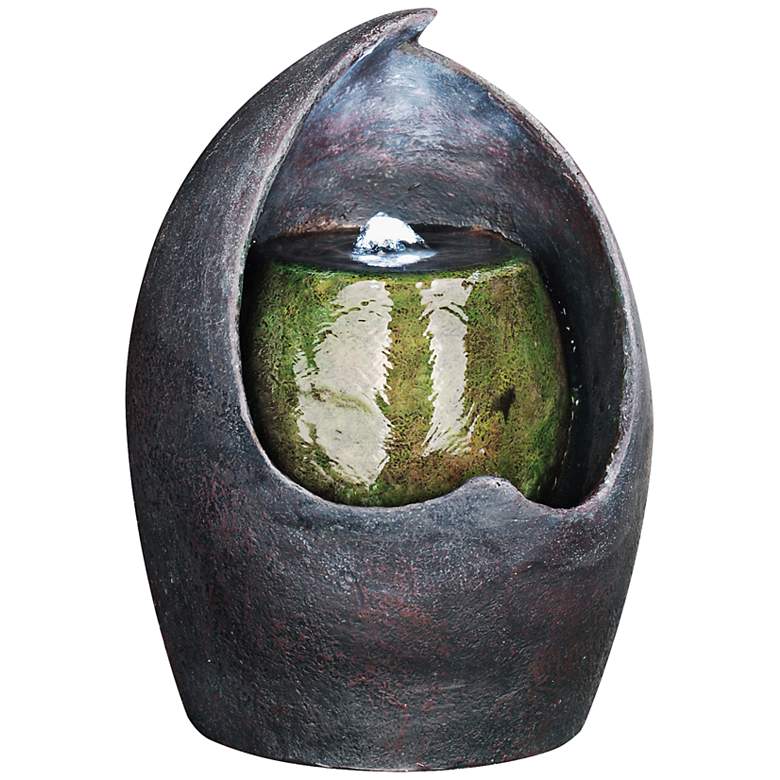 Image 1 Abstract Egg LED Indoor - Outdoor Tabletop Fountain