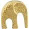 Abstract Elephant 7 3/4" High Matte Golden Ceramic Sculpture