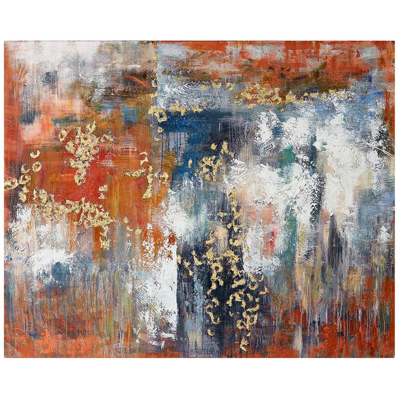 Image 1 Abstract Expression 50 inch Wide Hand-Painted Canvas Wall Art