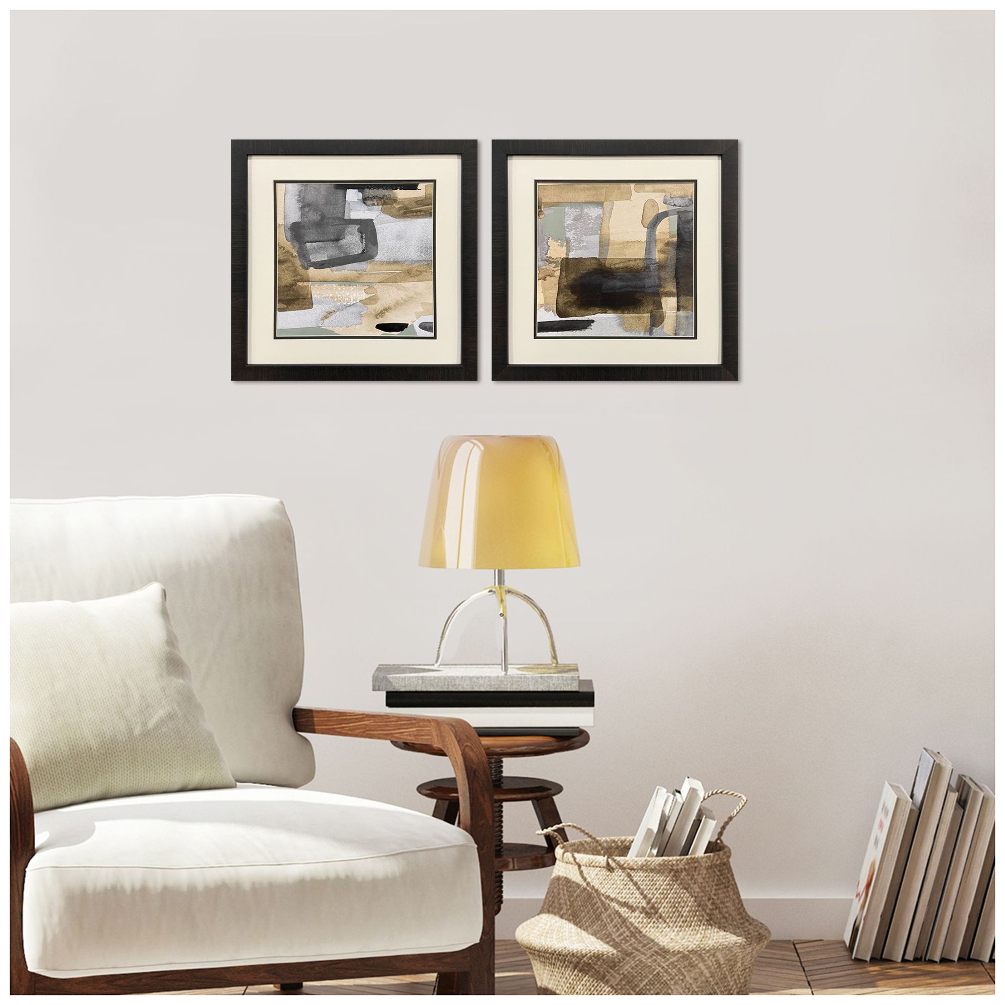 Image 4 Abstract Expressions 18"W x 18"H Framed Art Set of 2 more views