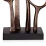 Abstract Family 19 1/4" High Bronze Sculpture in scene