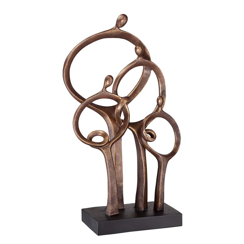 Image 6 Abstract Family 19 1/4 inch High Bronze Sculpture more views
