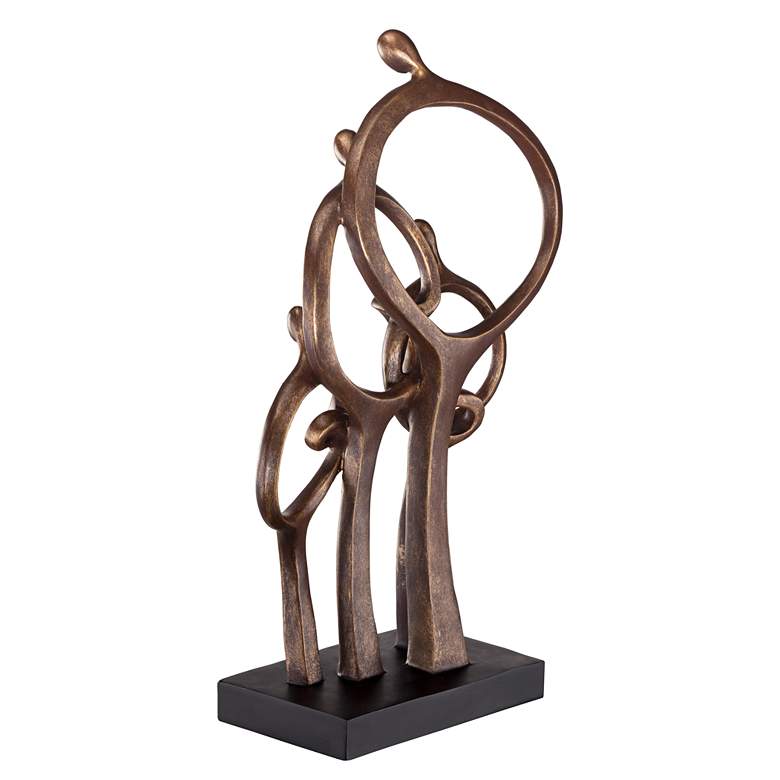 Image 7 Abstract Family 19 1/4 inch High Bronze Sculpture more views