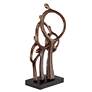 Abstract Family 19 1/4" High Bronze Sculpture in scene