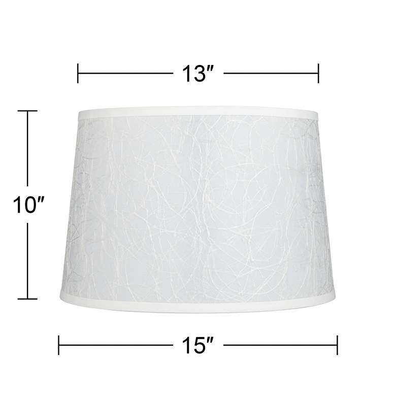 Image 7 Abstract Fibril Tapered Drum Lamp Shade 13x15x10 (Spider) more views