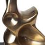 2_Abstract Figural 6 1/4" High Brass and Marble Sculpture more views