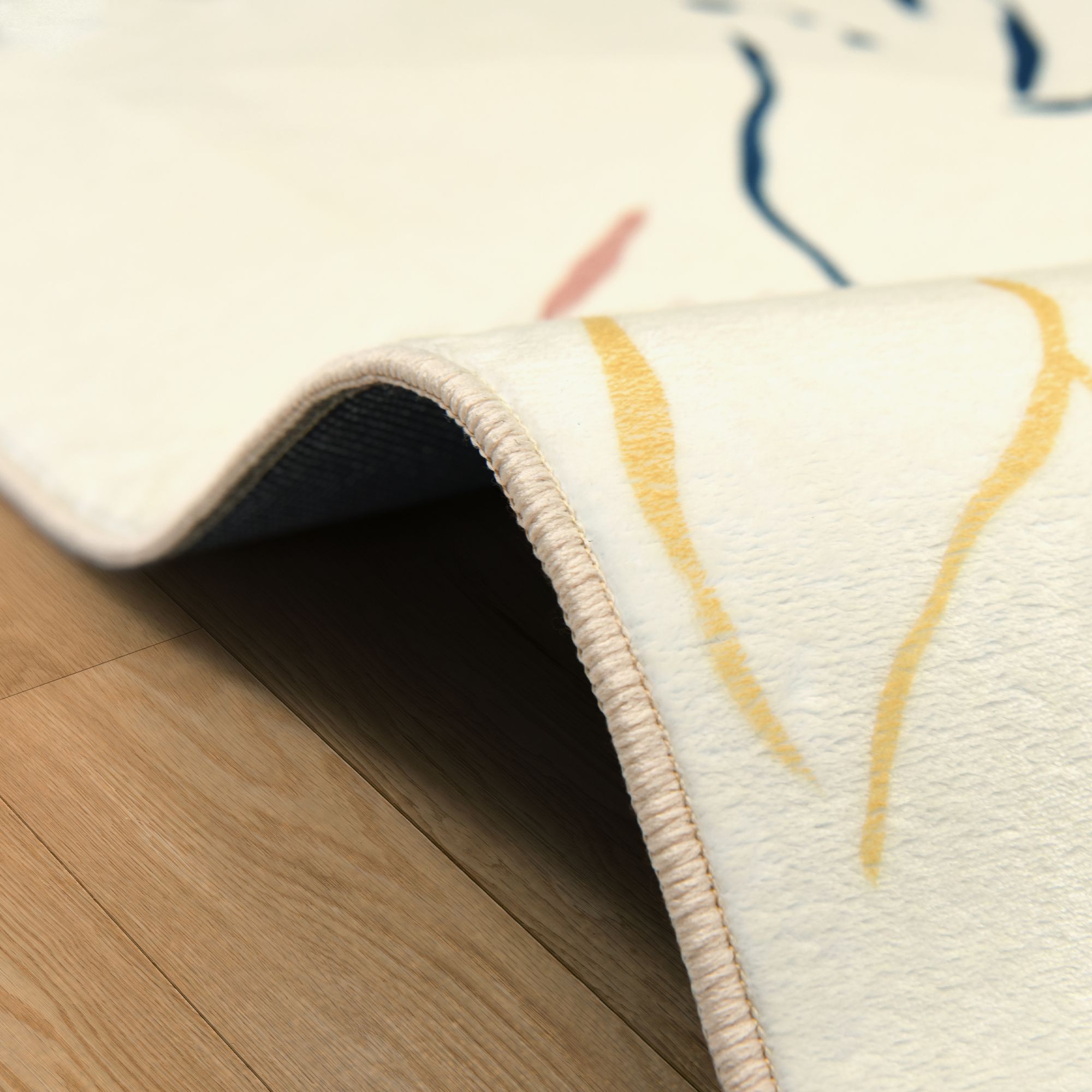 Image 6 Abstract Flock 8'x10'Hand Washable Power-loomed Art Area Rug more views