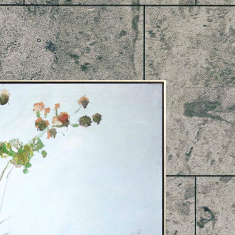 Image 5 Abstract Floral 49"H Framed Giclee Hand-Finished Wall Art more views