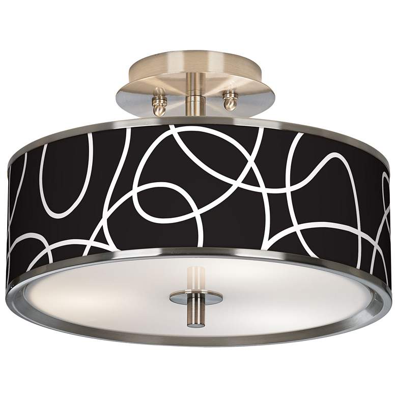 Image 1 Abstract Giclee Glow 14" Wide Ceiling Light