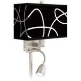 Abstract Giclee LED Reading Light Plug-In Sconce