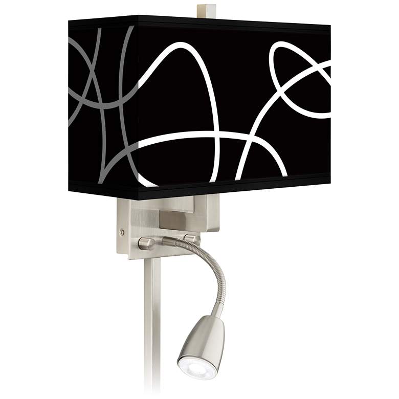 Image 1 Abstract Giclee LED Reading Light Plug-In Sconce