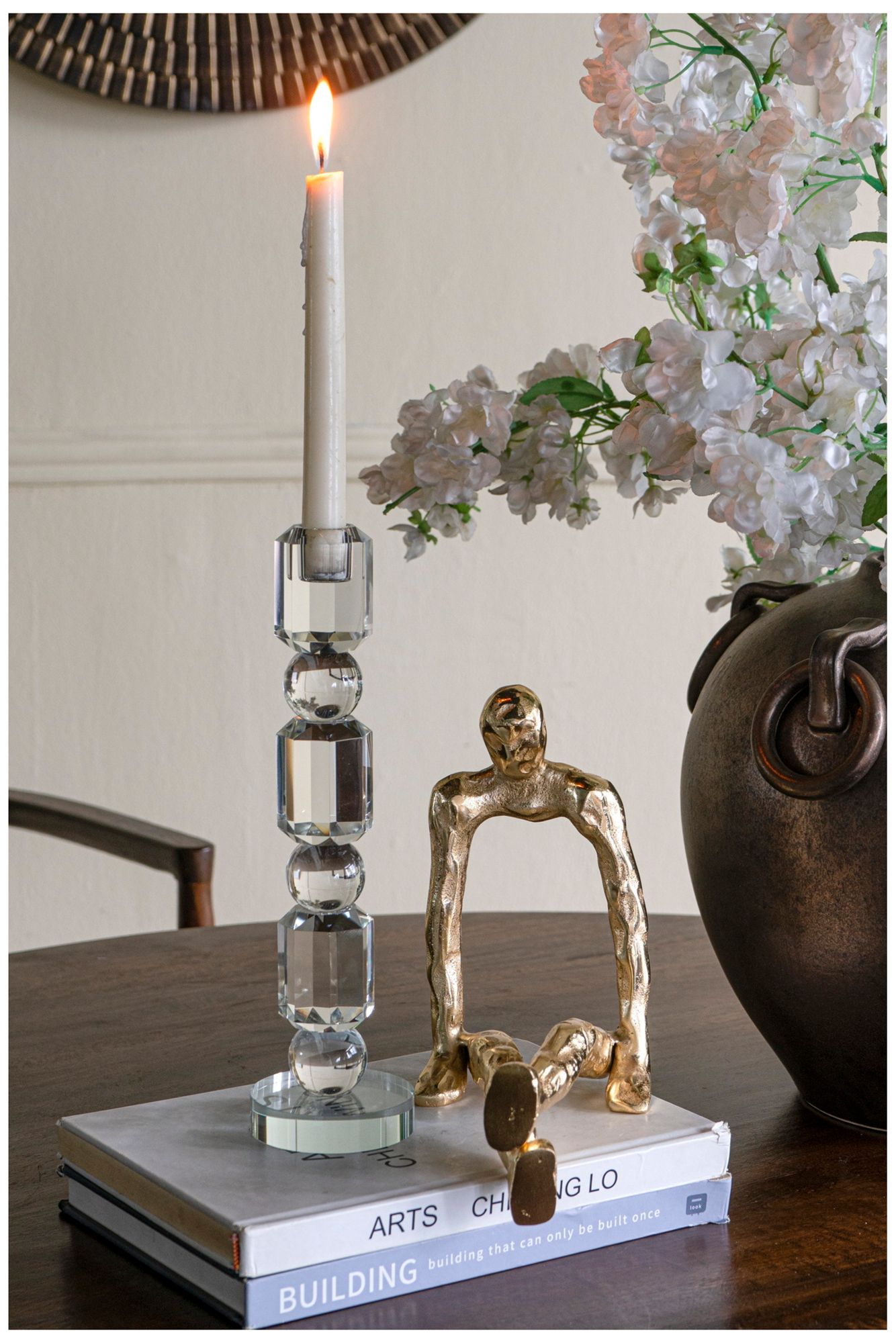 Image 6 Abstract Gold Sitting Human Figurine With Textured Gold Finish - Gold more views