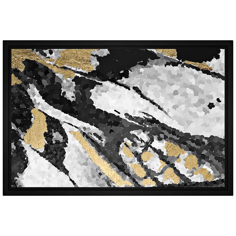 Image 1 Abstract Gray 21 3/4 inch Wide Framed Canvas Wall Art