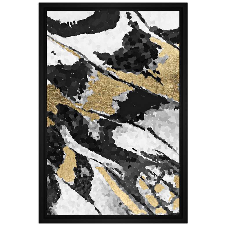 Image 1 Abstract Gray II 21 3/4" High Framed Canvas Wall Art