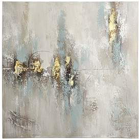 Image1 of Abstract Hand-Painted Stretched Canvas Framed Wall Art