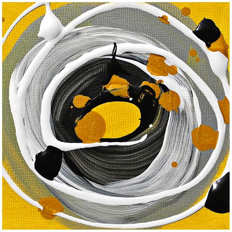 Image 1 Abstract High Contrast Circle Canvas 20 inch Square Wall Art
