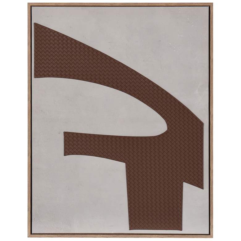 Image 1 Abstract Leather I 22.9"W x 28.87"H Die Cut Leather On Canvas Wal