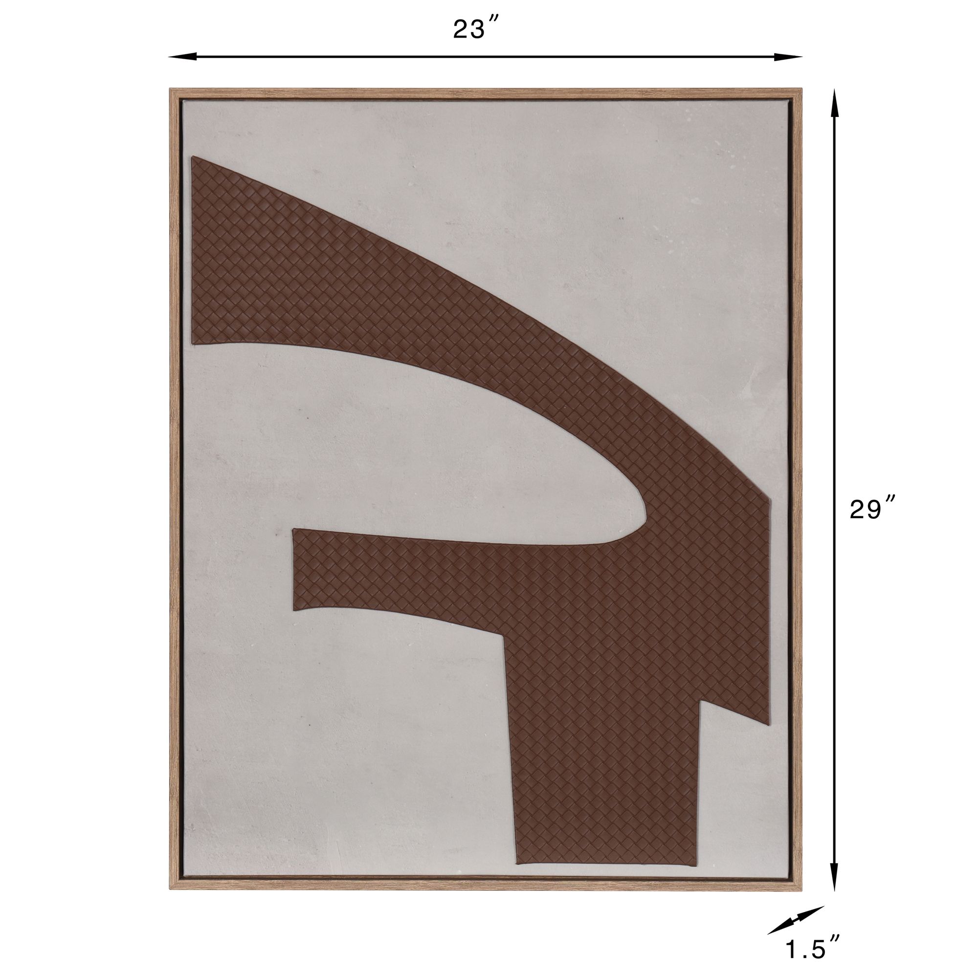 Image 7 Abstract Leather I 22.9"W x 28.87"H Die Cut Leather On Canvas Wal more views